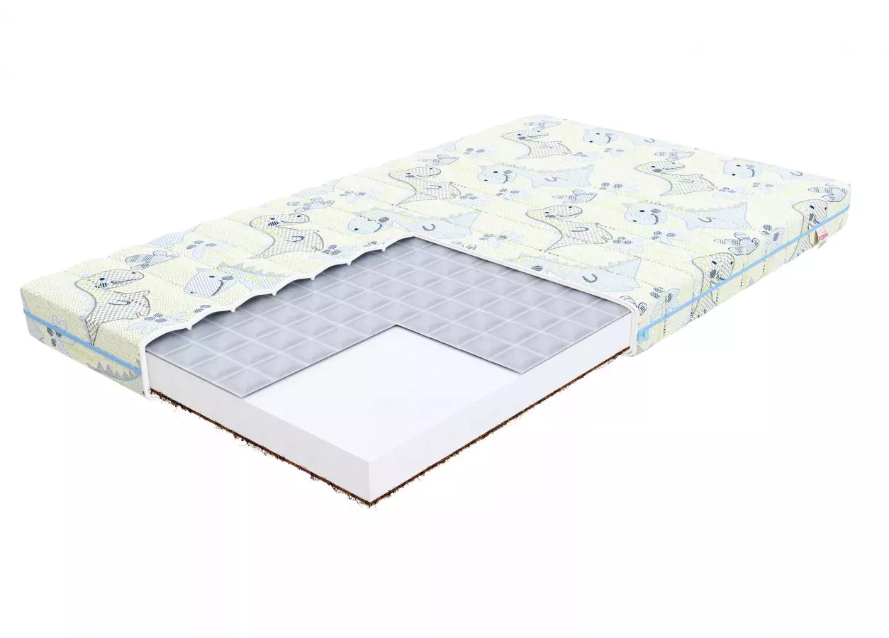 Vaikiškas grikių ir kokoso čiužinys MIKI DINO 60X120