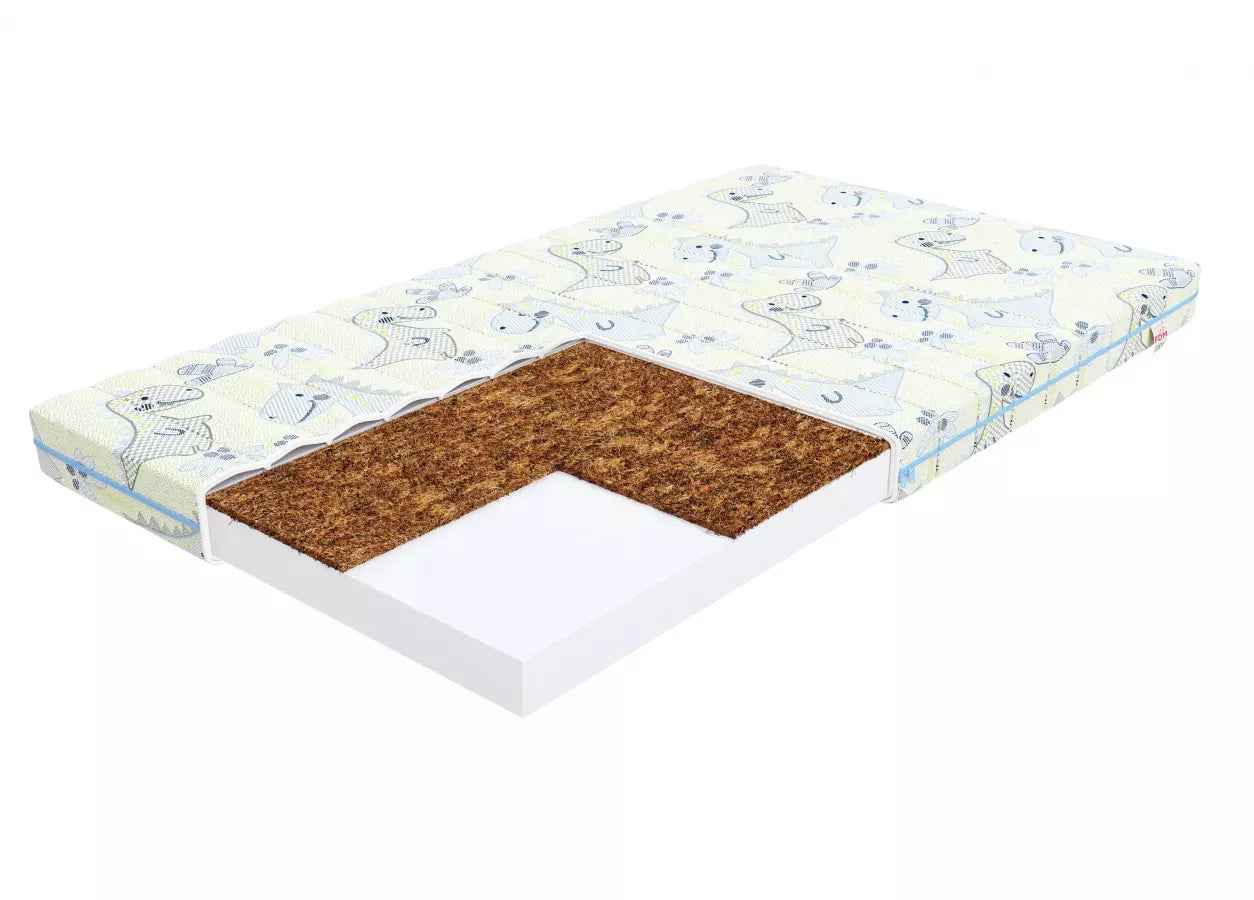 Vaikiškas porolono čiužinys su kokosu CALM DINO 70X120