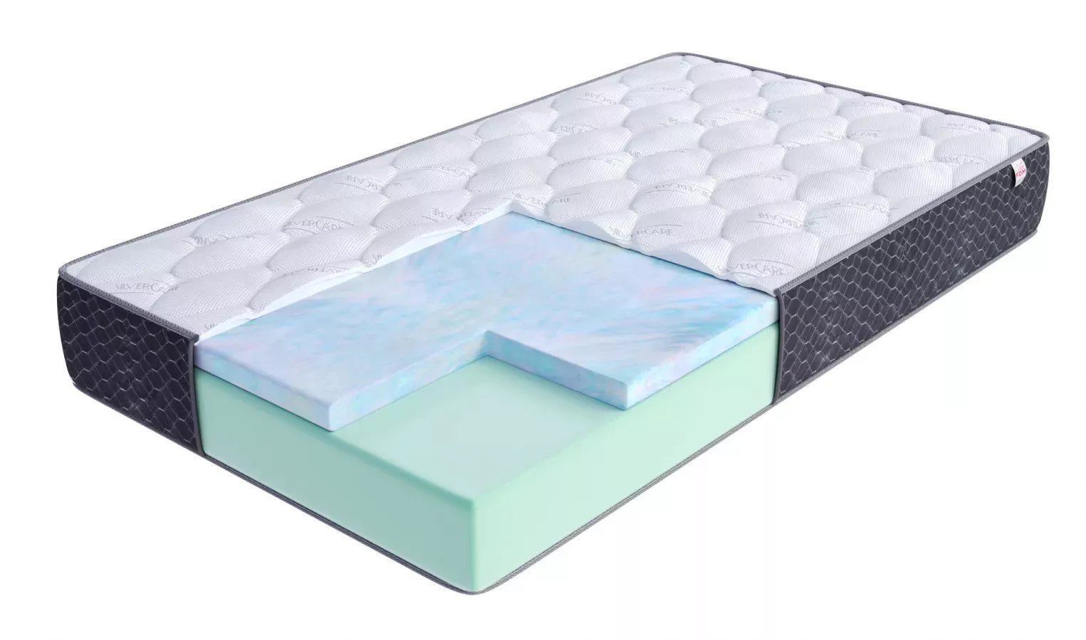 Porolono čiužinys  su silver border cosido užvalkalu MERIDO 160X200